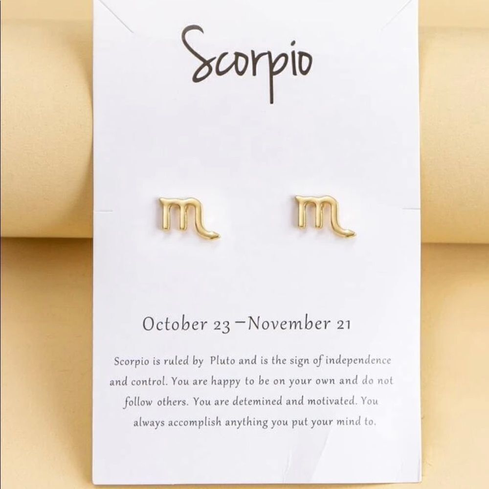 Scorpio Zodiac Earrings